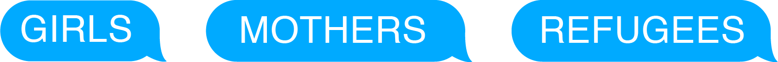 Examples codes: girls, mothers, refugees